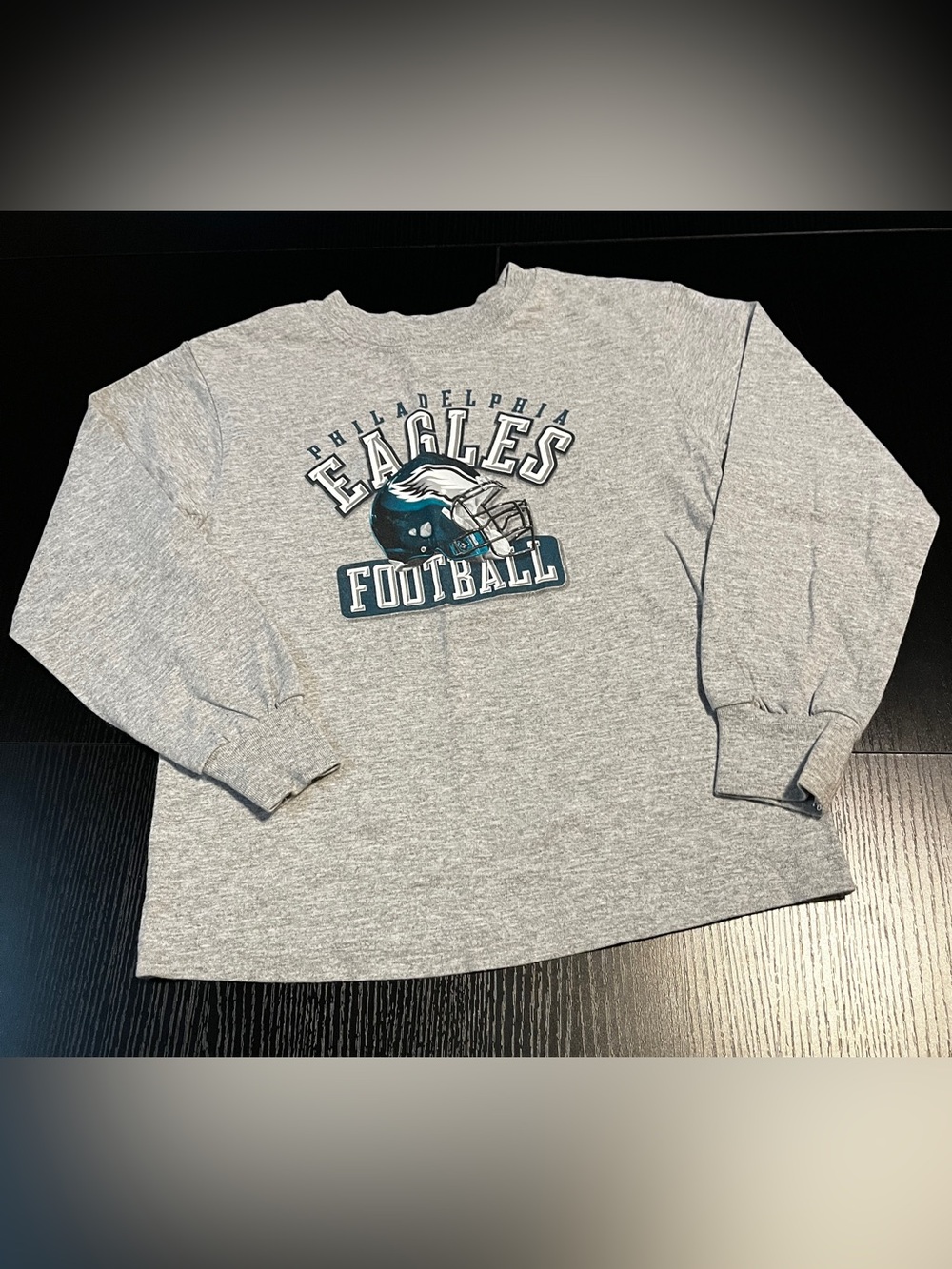 Boys Reebok Gray Philadelphia Eagles Football Long Sleeve Tee